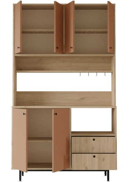 Royce Serisi Kahve Köşesi Çok Amaçlı Dolap Mutfak Dolabı Sepet-Kiremit Re7-Sk indirimleri