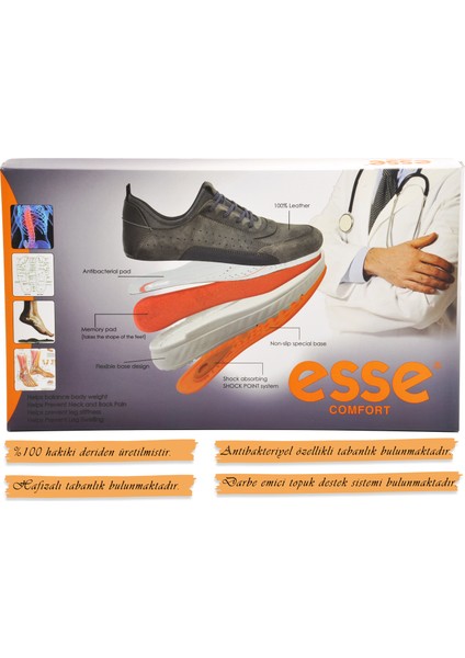 Esse 29202 Siyah Ortopedik Deri Erkek Klasik Ayakkabı indirimleri
