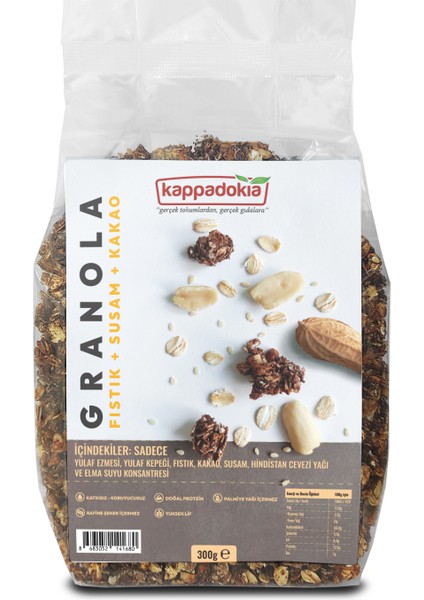 Fıstıklı, Susamlı Kakaolu Granola 300 gr