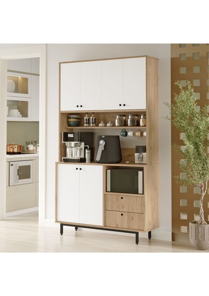 Royce Serisi Kahve Köşesi Çok Amaçlı Dolap Mutfak Dolabı Sepet-Beyaz Re7-Sw fiyatları