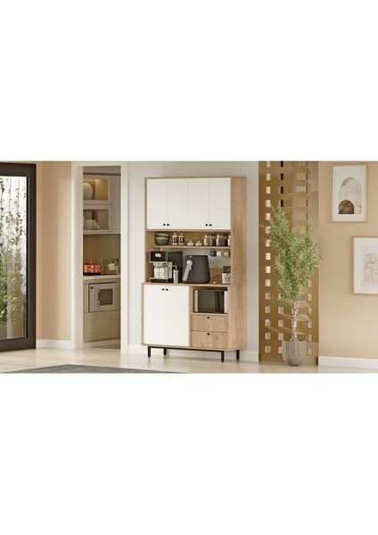 Royce Serisi Kahve Köşesi Çok Amaçlı Dolap Mutfak Dolabı Sepet-Beyaz Re7-Sw modelleri
