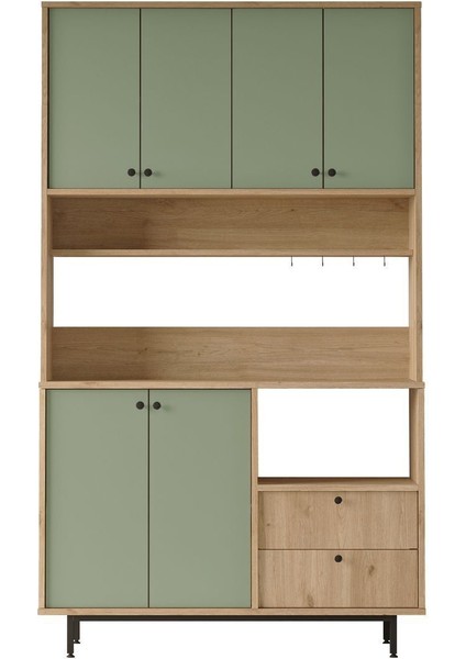 Royce Serisi Kahve Köşesi Çok Amaçlı Dolap Mutfak Dolabı Sepet-Ihlamur Yeşili Re7-Sy fırsatları