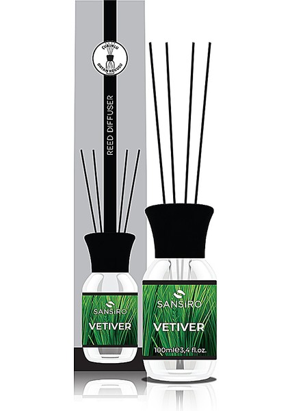 Vetiver 100 ml Bambu Çubuklu Ortam Kokusu