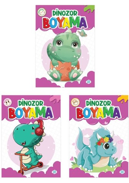 Dinozor Boyama Seti 3 Kitap
