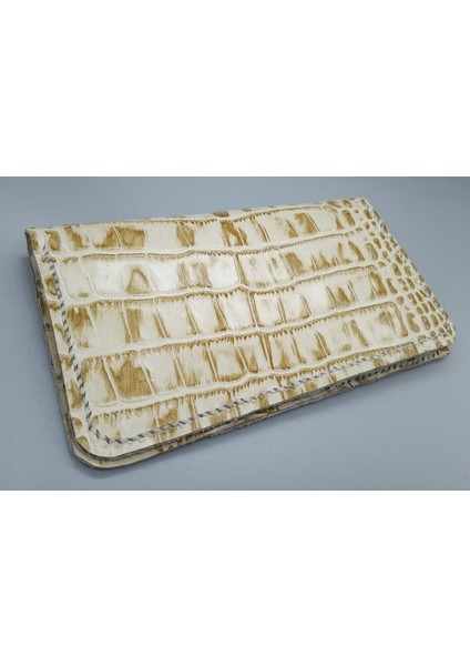 Hakiki Deri Tamamen El Emeği Unisex 8 Kart 2 Banknot Alanı Cüzdan 8,5X15CM Kapalı Hali 23D