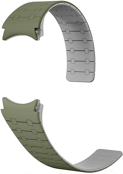 Casesuar Galaxy Watch 5 40MM KRD - 111 20MM Çizgili Desenli Silikon Kordon - Siyah modelleri