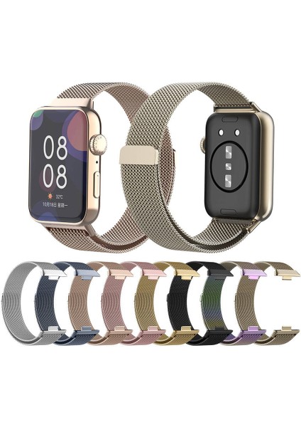 Casesuar Huawei Watch Fit 3 KRD - 01 Metal Kordon - Gri