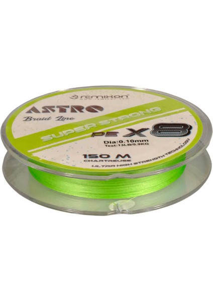 Astro 8x 0.06MM 150M Chartreuse Ip Misina STANDART-0.16MM