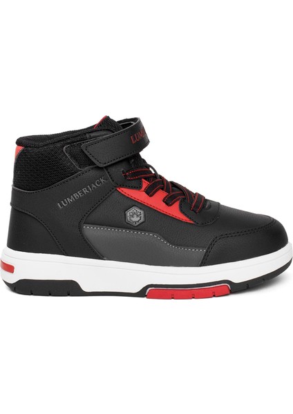 101887090 4w Nitra Hi 4pr Filet Erkek Çocuk Hi Sneaker Siyah - Kırmızı