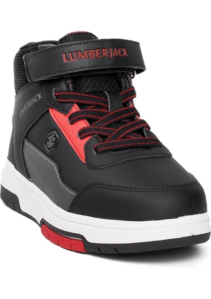 101887090 4w Nitra Hi 4pr Filet Erkek Çocuk Hi Sneaker Siyah - Kırmızı