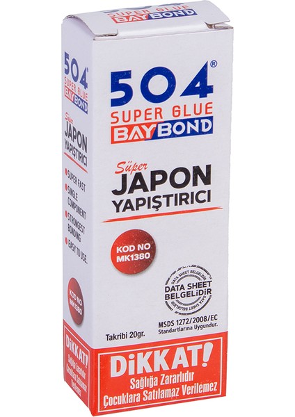 504 Japon Yapıştırıcı 20GR 50 Adet