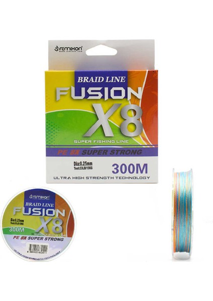 Fusion 300M X8 Multi Color Ip Misina STANDART-0,20MM