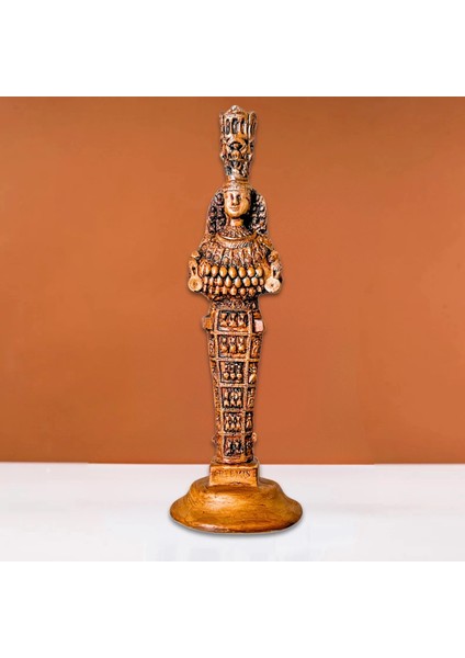 Antik Yunan Efes Artemis Tanrıçası Heykeli - Mitolojik Bereket Simgesi, 30 cm