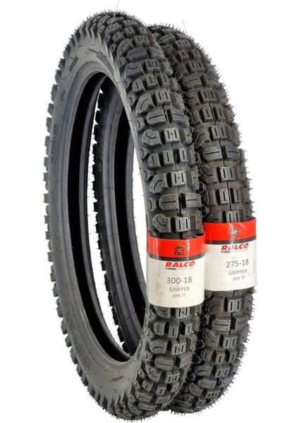 Cg Dişli Lastik Seti 300-18 ve 275-18 (Tt-Iç Lastikli Tip) Grippercg