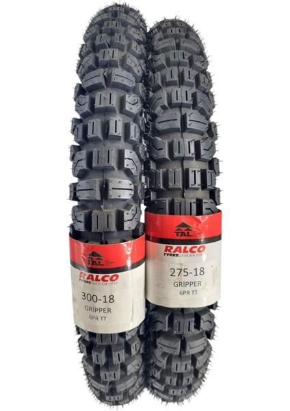 Cg Dişli Lastik Seti 300-18 ve 275-18 (Tt-Iç Lastikli Tip) Grippercg