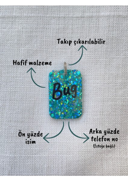 Dikdörtgen Şeklinde Kedi/ Küçük- Orta Irk Köpek- Isimliği/ Künyesi