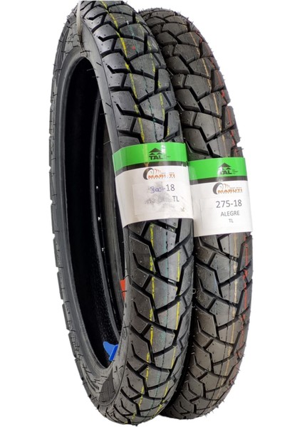 Cg Dubleks Lastik Seti Ön Arka 300-18 Tl ve 275-18 Tl Allegreset1