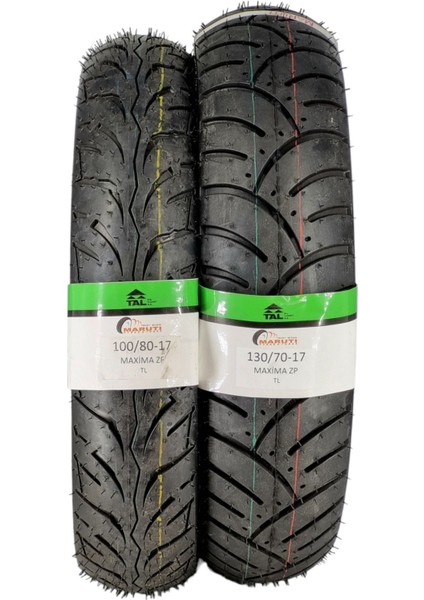 Maruti Tyres 130/70-17 ve 100/80-17 Motosiklet Lastik Takımı Tl (Tubeless - Dubleks) Maximazf-Zp