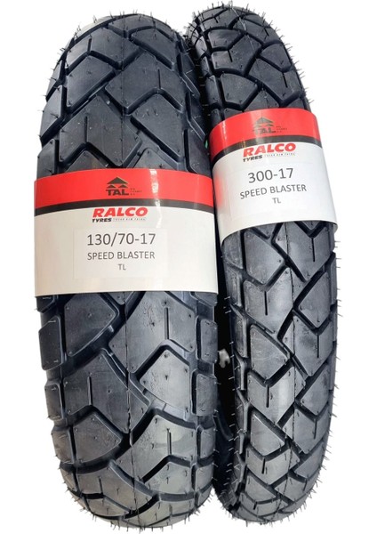 Ralco Tyres Mondial 125 Drift L Cbs Ön/arka Set 130/70-17 (Tl) ve 300-17 (Tl) SPEEDBLASTERA42