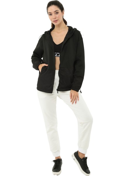Hurricane Kadın Outdoor Kapüşonlu Sweatshirt Siyah