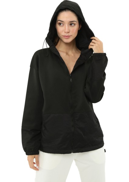 Hurricane Kadın Outdoor Kapüşonlu Sweatshirt Siyah