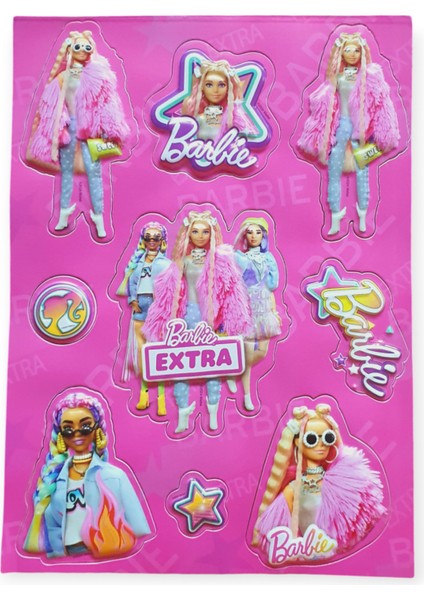 Barbie Extra Lisanslı Kabartmalı Sticker Seti
