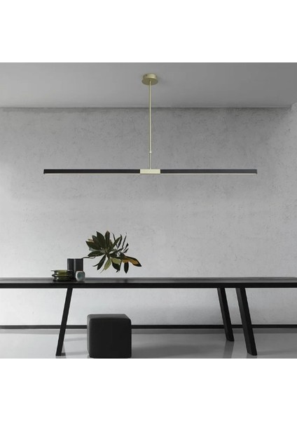 120CM Siyah-Gold 3000K Linear LED Lamba,sarkıt Avize,modern Aydınlatma,dekoratif Işık