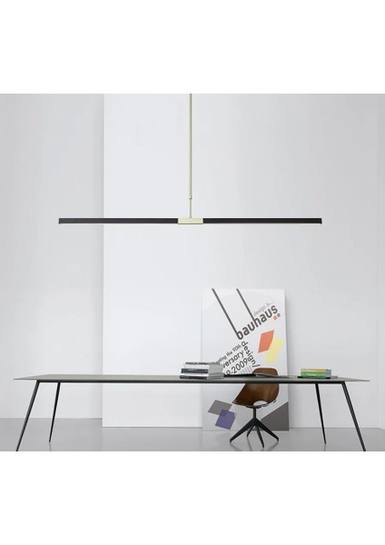 120CM Siyah-Gold 3000K Linear LED Lamba,sarkıt Avize,modern Aydınlatma,dekoratif Işık