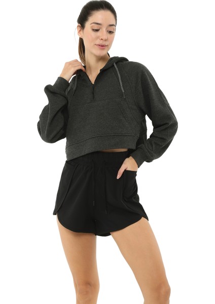 Legend Kadın Kapüşonlu Sweatshirt Antrasit