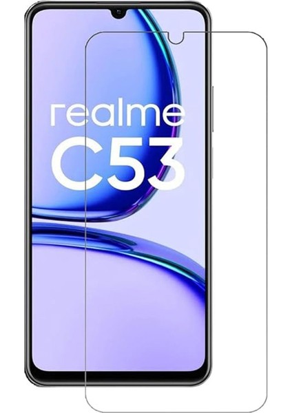 Realme C53 Kırılmaz Cam Şeffaf 0.3mm Kılıf Dostu Temperli Ekran Koruyucu