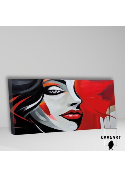 Panoramik Kanvas Duvar Tablosu Modern Soyut Kadın Silüeti fiyatları