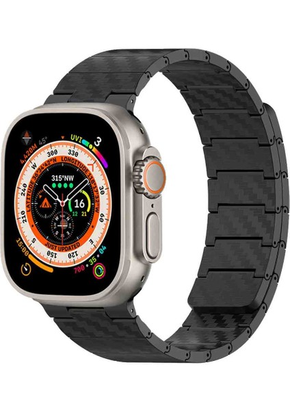 Apple Watch Ultra 2 49MM 42 44 45MM Uyumlu Manyetik Fiber Karbon Kayış Kordon