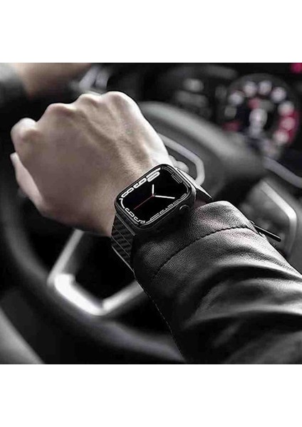 Apple Watch Ultra 2 49MM 42 44 45MM Uyumlu Manyetik Fiber Karbon Kayış Kordon