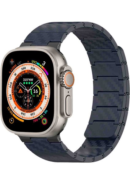 Apple Watch Ultra 2 49MM 42 44 45MM Uyumlu Manyetik Fiber Karbon Kayış Kordon