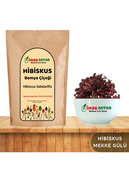 Hibiskus-Mekke Gülü-Nar Çiçeği-Bamya Çiçeği 100g