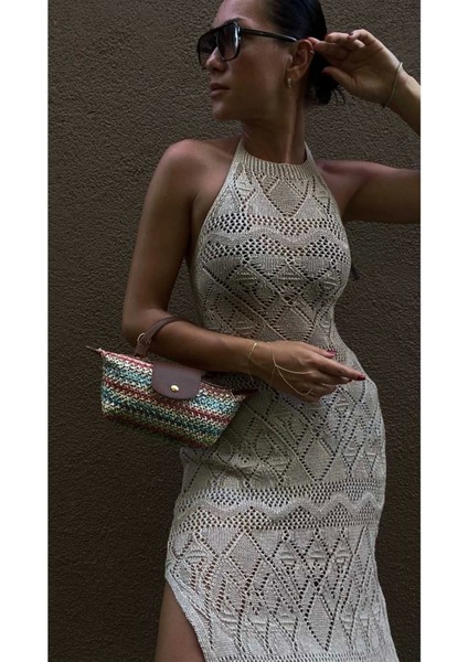 Laurel Taba/Çok Renkli Hasır El Dokuma Kadın Mini Bag modelleri
