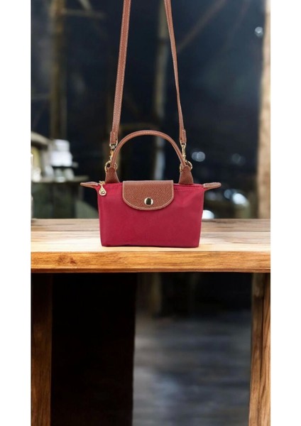 Laurel Bordo Paraşüt Kumaş Kadın Mini Bag