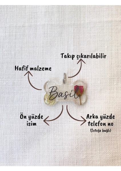 Gerçek Çiçekli Kedi/ Küçük- Orta Irk Köpek- Isimliği/ Künyesi fırsatları