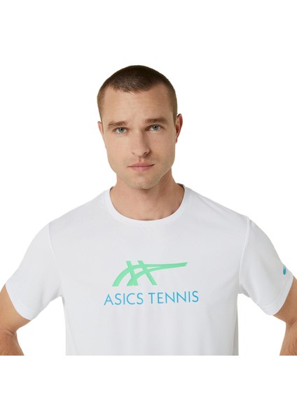 Men Court Graphic Tee Erkek Beyaz 2041A304-106 fırsatları