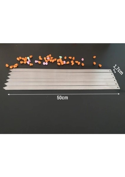 Zımba 6 Adet Profosyonel Paslanmaz Metal Kıyma Şiş (Adana-Urfa-Antep Kebap Şişi) modelleri