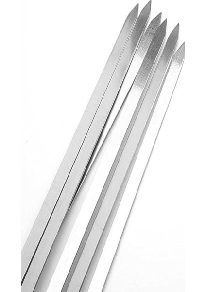 Zımba 6 Adet Profosyonel Paslanmaz Metal Kıyma Şiş (Adana-Urfa-Antep Kebap Şişi) fırsatları