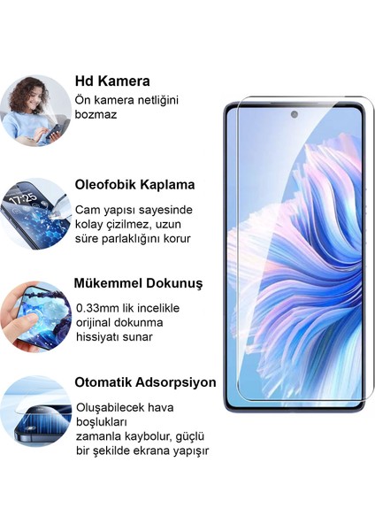 Tecno Camon 20 Pro Kırılmaz Cam Şeffaf 0.3mm Kılıf Dostu Temperli Ekran Koruyucu fiyatları