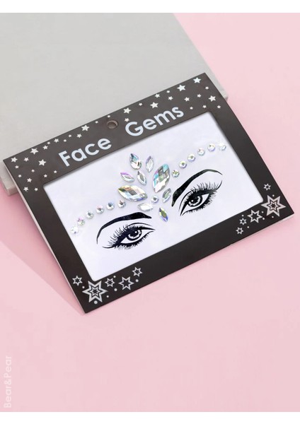 Lotus Kendinden Yapışkanlı Kristal Face Gems Yüz Makyaj Festival Yüz Taşı