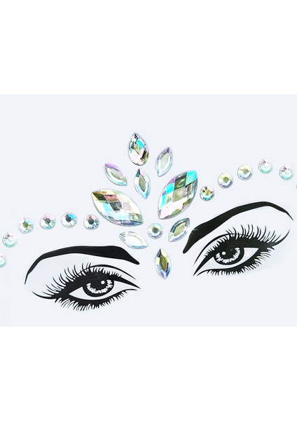 Lotus Kendinden Yapışkanlı Kristal Face Gems Yüz Makyaj Festival Yüz Taşı fırsatları