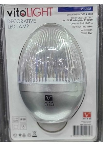 Kamp Dekoratif LED Lamba Pilli Beyaz Işık Kırmızı Ikazlı
