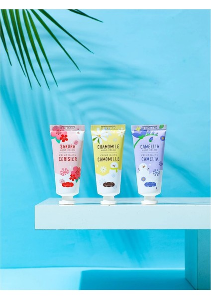 Çiçek Özlü 3'lü El Kremi Seti Papatya- Sakura- Kamelya 50G fiyatları