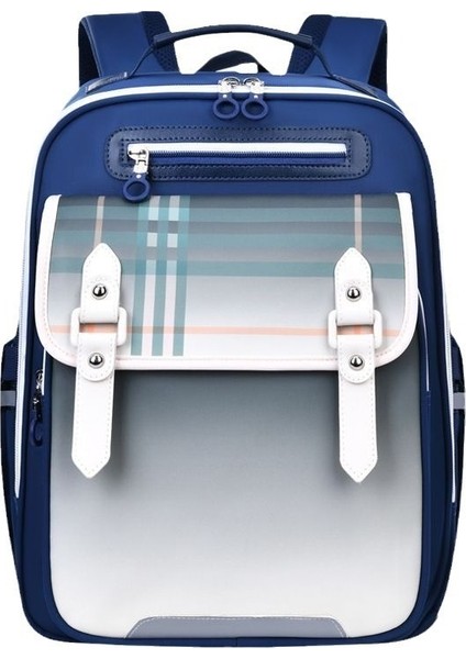 Ingiliz Degrade Yeni Okul Çantası Çocuk Ilköğretim Okulu Erkek ve Kız Sınıfları 1-6 Omurga Koruyucu Sırt Çantası Su Geçirmez ve Aşınmaya Dayanıklı Sırt Çantası (Yurt Dışından)