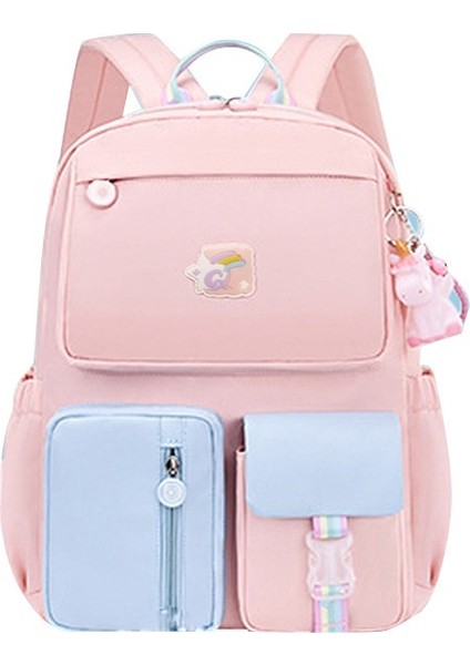 Ilkokul Okul Çantası Kız Büyük Kapasiteli Ultra Hafif Yüksek Kaliteli Sırt Çantası (Yurt Dışından)