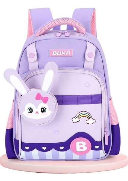Ilkokul Öğrencisi Okul Çantası Çocuk Birinci, Ikinci ve Üçüncü Sınıf Omurga Koruma ve Yük Azaltma Su Geçirmez Kadın Sevimli Karikatür Çocuklar Için Sırt Çantası (Yurt Dışından)