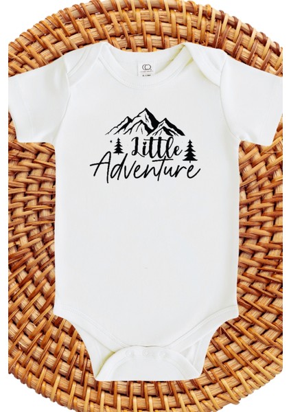 Little Adventure Tasarımlı Erkek Bebek Zıbın Yenidoğan Little Adventure Designed Baby Boy Bodysuit Newborn